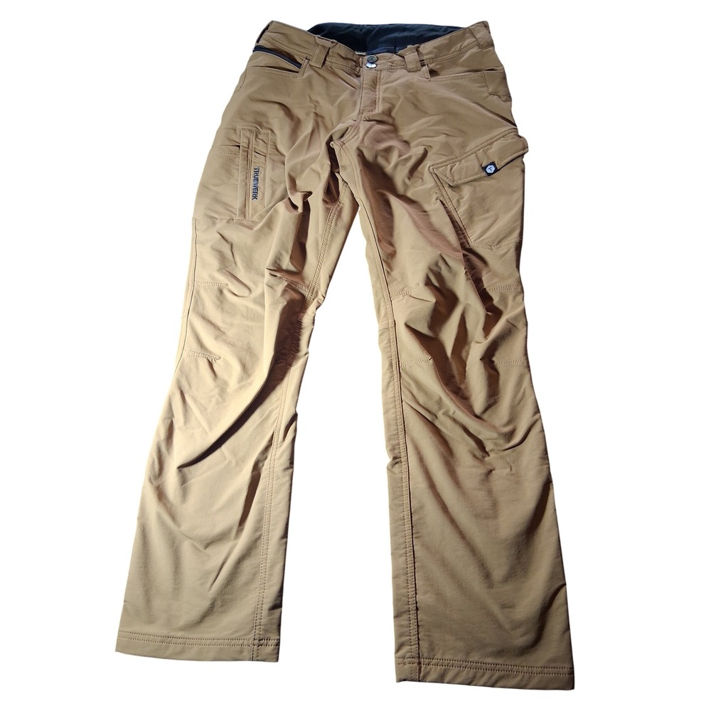Truewerk T2 Werkpant Womens 12 Regular Tan Technical Work Pants Cargo Utility